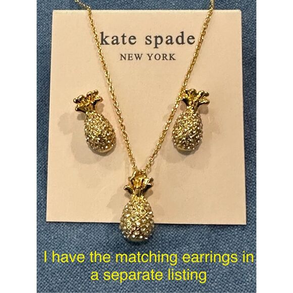 Kate Spade NEW necklace -  Pave Pineapple Passion - Picture 8 of 9